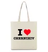 Эко-сумка I love Chernihiv Бежевый фото