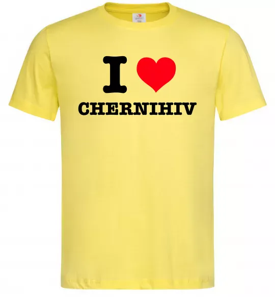 Чоловіча футболка I love Chernihiv Лимонний фото