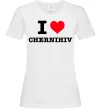 Женская футболка I love Chernihiv Белый фото