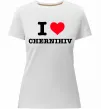 Жіноча преміум футболка I love Chernihiv Білий фото