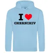 Мужская толстовка (худи) I love Chernihiv Голубой фото