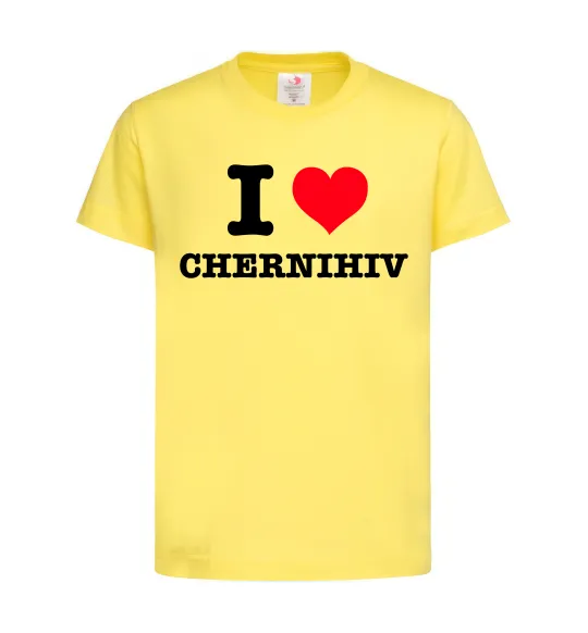 Детская футболка I love Chernihiv Лимонный фото