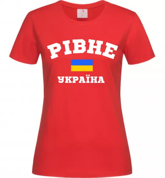 Жіноча футболка Рівне Україна Червоний фото
