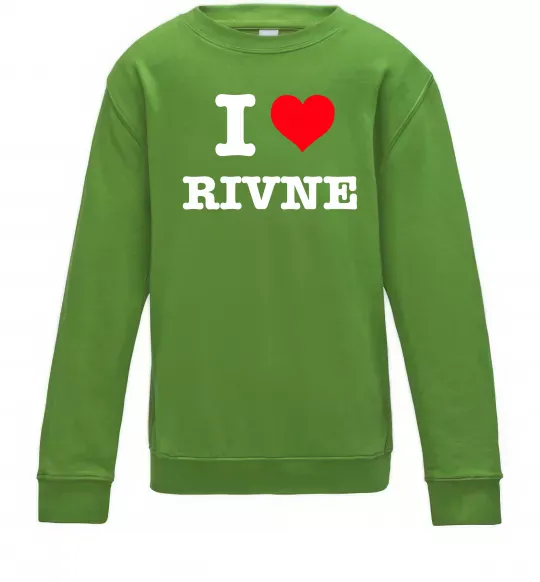 Детский Свитшот I love Rivne Лаймовый фото