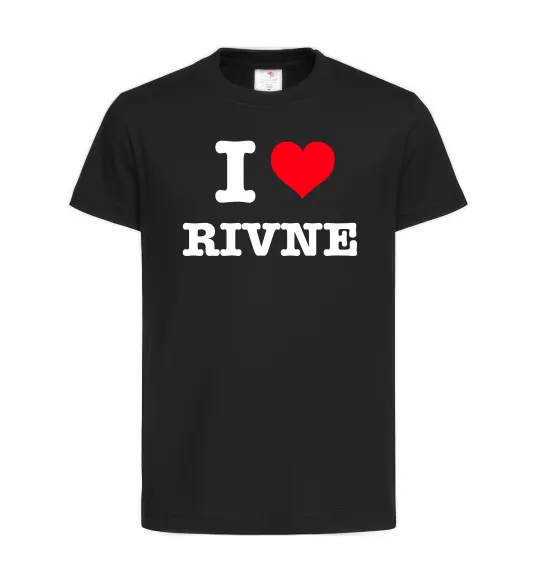 Детская футболка I love Rivne Черный фото