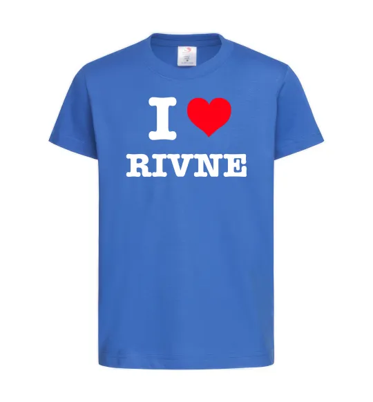 Детская футболка I love Rivne Ярко-синий фото