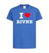 Детская футболка I love Rivne Ярко-синий фото