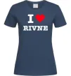 Женская футболка I love Rivne Темно-синий фото