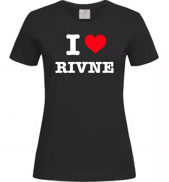 Женская футболка I love Rivne Черный фото