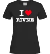 Женская футболка I love Rivne Черный фото