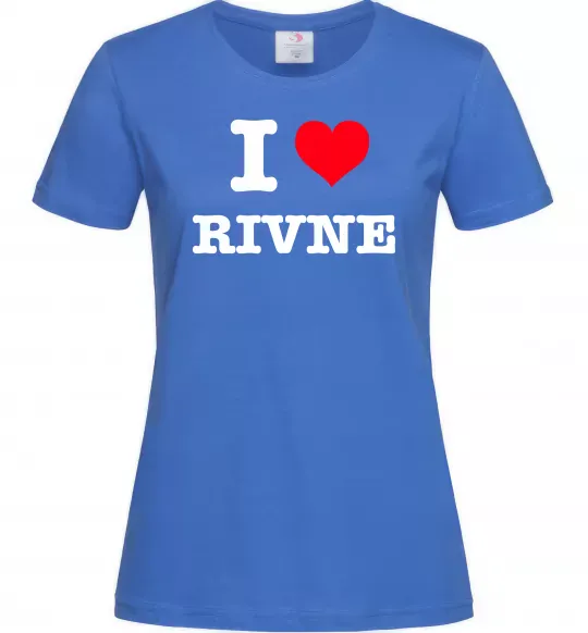 Женская футболка I love Rivne Ярко-синий фото