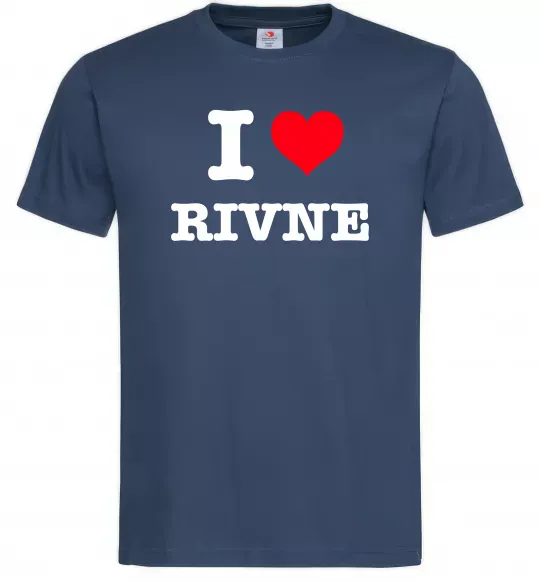 Мужская футболка I love Rivne Темно-синий фото