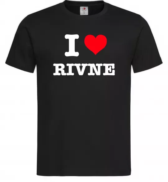 Мужская футболка I love Rivne Черный фото