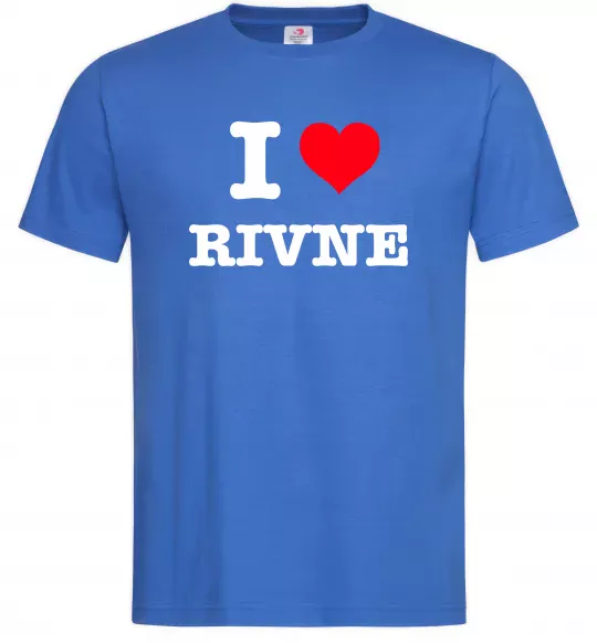 Мужская футболка I love Rivne Ярко-синий фото