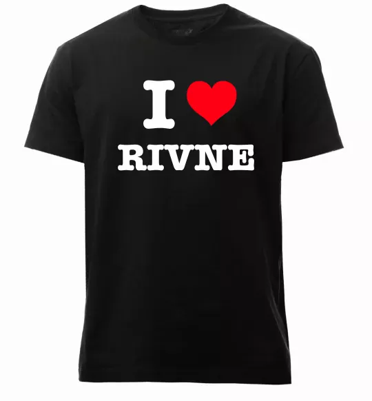 Чоловіча преміум футболка I love Rivne Чорний фото