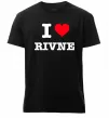 Чоловіча преміум футболка I love Rivne Чорний фото