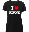 Жіноча преміум футболка I love Rivne Чорний фото