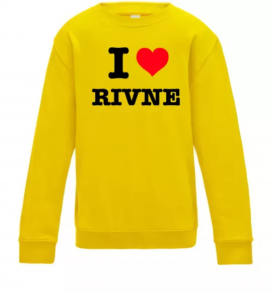Детский Свитшот I love Rivne Солнечно желтый фото