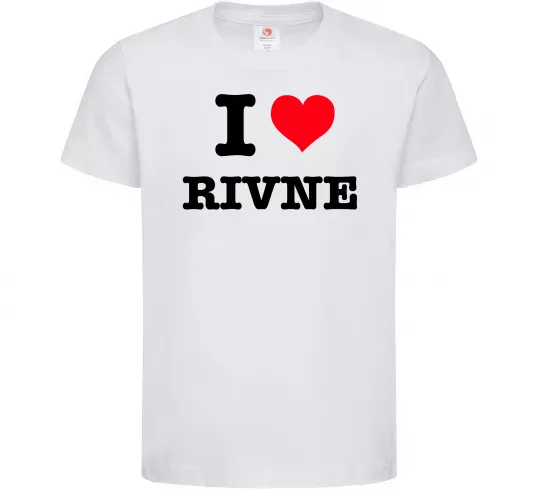Детская футболка I love Rivne Белый фото