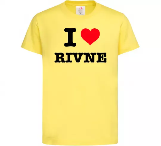 Детская футболка I love Rivne Лимонный фото