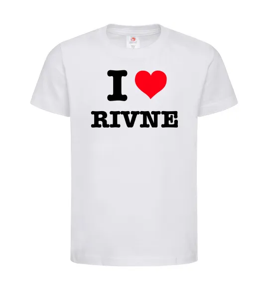 Детская футболка I love Rivne Белый фото