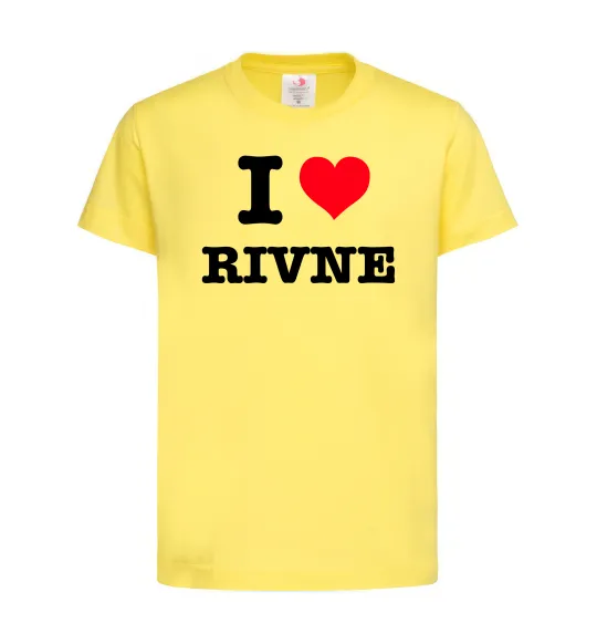 Детская футболка I love Rivne Лимонный фото