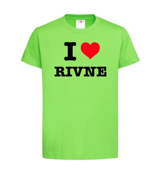 Детская футболка I love Rivne Лаймовый фото