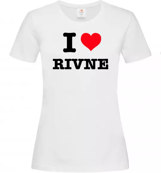 Женская футболка I love Rivne Белый фото