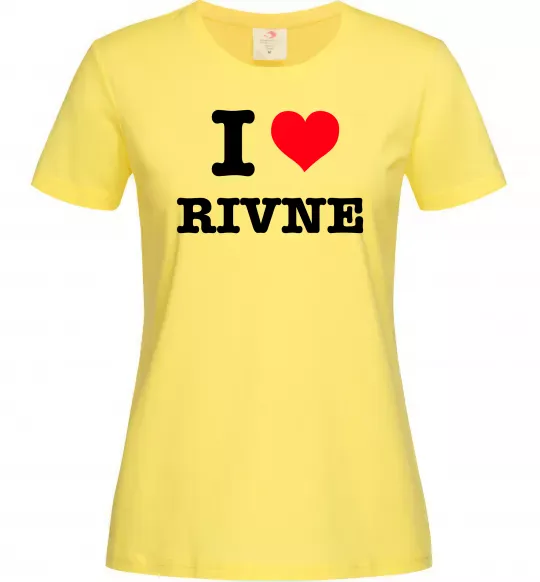 Женская футболка I love Rivne Лимонный фото