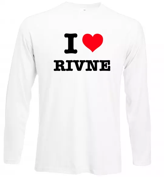 Лонгслів I love Rivne Білий фото