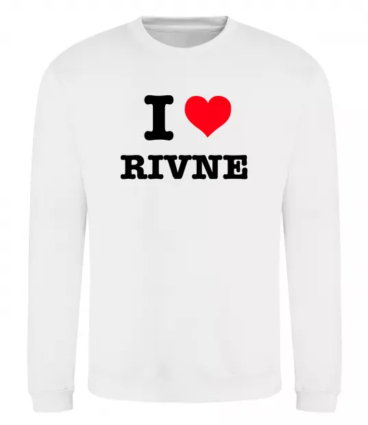Світшот I love Rivne Білий фото