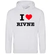 Жіноча толстовка (худі) I love Rivne Сірий меланж фото