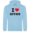 Жіноча толстовка (худі) I love Rivne Блакитний фото