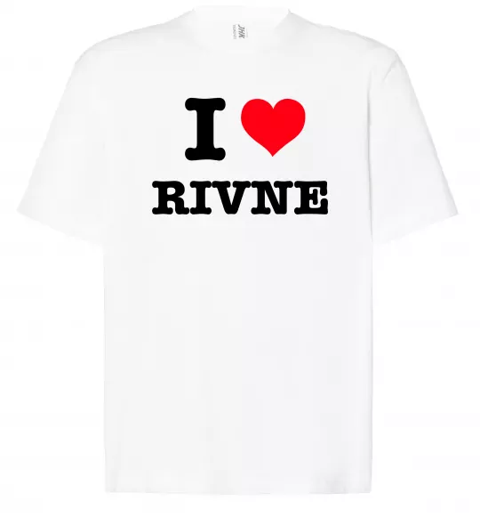 Футболка Оверсайз I love Rivne Белый фото