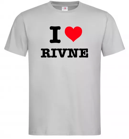 Мужская футболка I love Rivne Серый фото