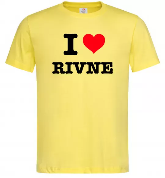 Мужская футболка I love Rivne Лимонный фото