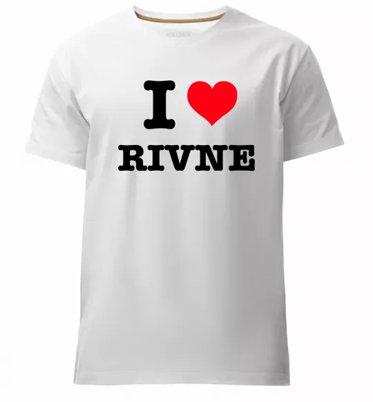 Чоловіча преміум футболка I love Rivne Білий фото