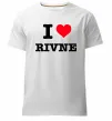 Чоловіча преміум футболка I love Rivne Білий фото
