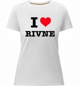Женская премиум футболка I love Rivne