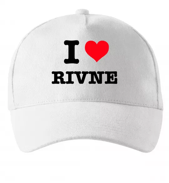 Кепка I love Rivne Білий фото