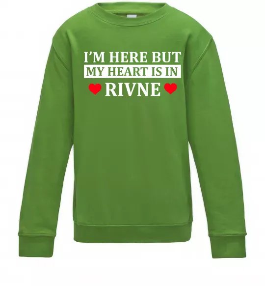 Дитячий світшот My heart in Rivne Лаймовий фото