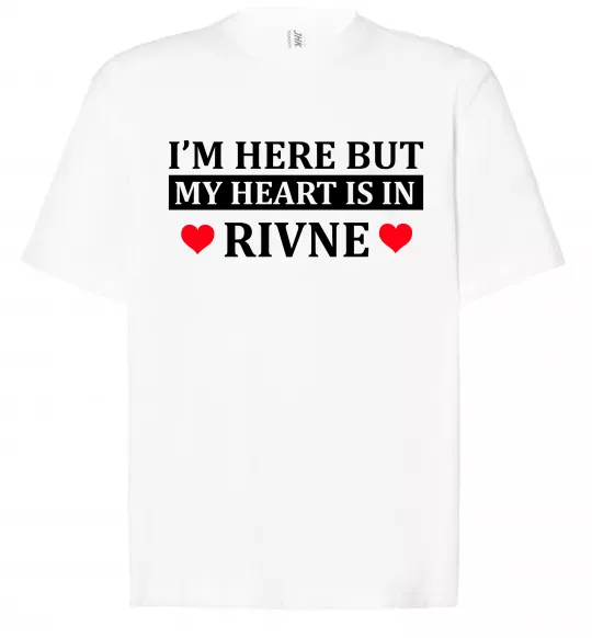 Футболка Оверсайз My heart in Rivne Белый фото