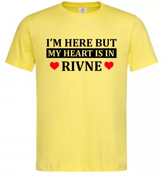 Чоловіча футболка My heart in Rivne Лимонний фото