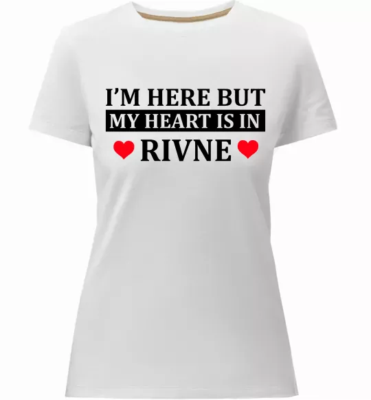 Женская премиум футболка My heart in Rivne Белый фото