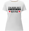 Женская премиум футболка My heart in Rivne Белый фото
