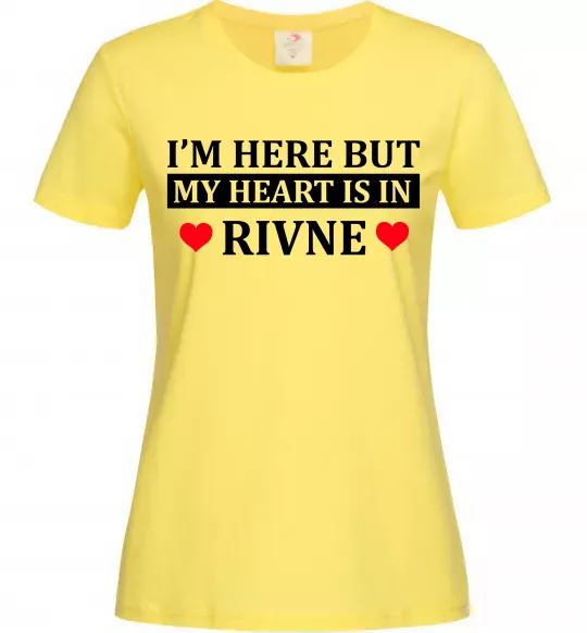 Женская футболка My heart in Rivne Лимонный фото