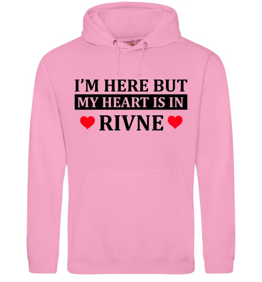 Мужская толстовка (худи) My heart in Rivne Розовый фото