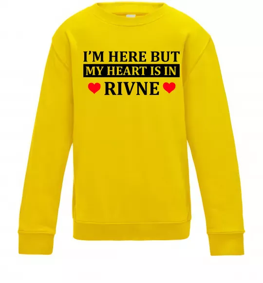 Дитячий світшот My heart in Rivne Сонячно жовтий фото