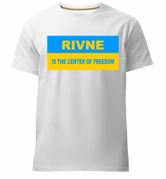 Чоловіча преміум футболка Rivne center of freedom Білий фото