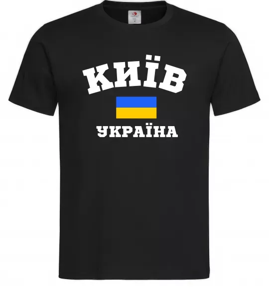 Мужская футболка Київ Україна Черный фото